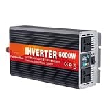 HENGJINGTR Peak Power 6000W Power Inverter Pure Sine Wave DC 12V/24V/48V/60V/72V to AC 110V 220V Car Power Inverter with 2 AC Outlets for Home, Off-Grid Solar,48V to 110V