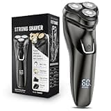 Electric Razor for Men Cordless: Wet or Dry Rotary Shaver for Men for Travel - USB Fast Charging, Sensitive Skin Care, Pop-up Trimmer, Gifts for Father's Day Mysterious Black