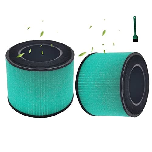 EZ SPARES Compatible with PARTU BS-08 HEPA Air Purifier,H13 Upgraded True HEPA Replacement Filter, Green(2 Packs)