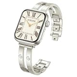 Starlight Metal Bands for Women Compatible with Apple Watch 42mm (S3/2/1) 44/45/46/49mm, Sparkly Elegant Fancy Double Cross-Screw Jewelry Bracelet Strap for iWatch Series 11/10/9/8/7/6/5/4/3/2/1/SE