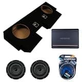 American Sound Connection Compatible with 2019-2025 Jeep Gladiator 43CVT104 Dual 10" Subwoofer 700W Loaded Sealed Sub Box Enclosure Bundle | SRX750D.1 750W Amplifier, 4GA Amp Wiring Kit