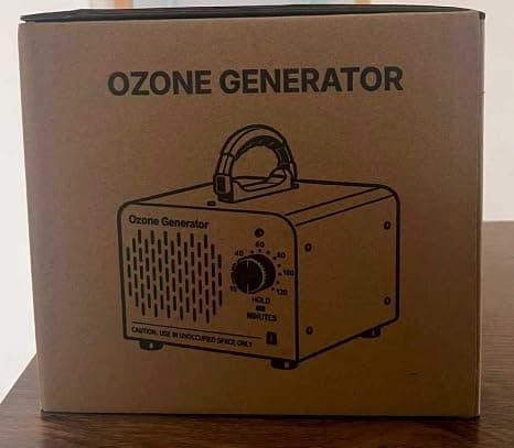 Mibest Ozone Generator Machine with 120-Min Timer, Portable O3 Device for Smoke, Pet, Kitchen, Car & Basement (Use in Unoccupied Spaces Only)