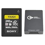 CEA-G Series Tough 240GB CFexpress Type-A Memory Card with Green Extreme USB-C 3.2 GEN 2 CFEXPRESS