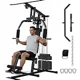 Home Gym Equipment, Multifunctional Workout Station with 100LBS Weight Stack, Home Gym Machine for Full Body Traning with LAT Pulldown System