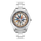 NTVOWPZO Three-Hand Analog Stainless Steel Watches for Men Easy Reader