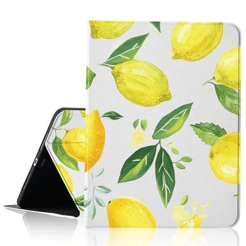 JOYLAND Leafy Lemon Tablet Case for iPad Air 11 Inch (M3 2025/M2 2024) iPad Air 5th/4th Generation 10.9 Inch 2022/2020,Anti-Scratch Shockproof Stand Protective Cover with Pencil Holder