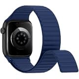 Magnetic Silicone Sport Bands Compatible with Apple Watch Band 40mm 38mm 41mm 42mm 44mm 45mm 46mm 49mm for Women Men, Soft Strap Loop Wristband for iWatch bands Series 11 10 9 8 7 6 5 4 3 2 1 SE Ultra