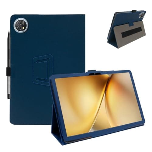Case for Blackview ZENO 10 11-Inch Tablet,Shockproof PU Leather Cover with Hand Strap, Two-Fold Stand,Compatible with ZENO 10 11" Android Tablet (Dark Blue)
