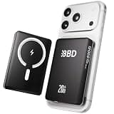 BBD Magsafe Portable Charger,12000mAh Wireless Power Bank with USB-C Cable,Magnetic Power Bank Fast Charging PD 20W,Travel essential Slim Magsafe Battery Pack for iphone 17/16/15/14/13/12 Series 1Pack