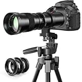 420-800mm F/8.3 Super Telephoto Zoom Lens - Full Frame Manual Focus T-Mount Mirrorless Camera Lens with T-Adapters - for Canon EF EF-S Nikon F Sony E Mount Cameras Wildlife Nature Optical