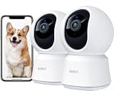 ARENTI 5G Indoor Security Camera, 4MP Pet Camera with Speaker for Dog/Cat, Baby Monitor with Phone App, Dual-Band WiFi, Auto Tracking, Super Night Vision, 2-Way Talk, Cloud & SD Card Storage(P2Q 2PC)