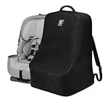 J.L. Childress Padded Backpack Car Seat Bag - Car Seat Travel Bag for Airplane, Cover Fits Most Baby & Infant Carriers & Boosters, Airport Accessories for Gate Check or Baggage Check - Ultimate, Black