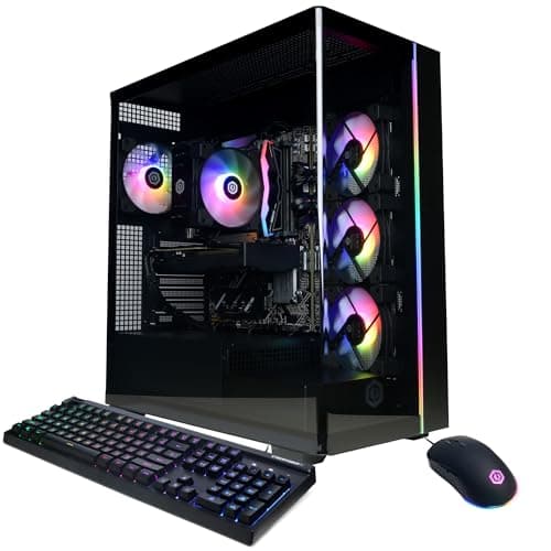 CyberPowerPC Gamer Master Gaming PC, AMD Ryzen 7 8700F 4.1GHz, GeForce RTX 5060 Ti 8GB, 16GB DDR5, 1TB PCIe 4.0 SSD, WiFi Ready & Windows 11 Home (GMA2900A2)