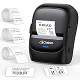 CLABEL Label Maker Machine with Tape, 221B Thermal Bluetooth Label Printer 2 Inch Portable Barcode Inkless Sticker for Small Business, Retail Office,Office, Home, Came with 3 Roll Label (Black)