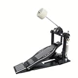 Single Bass Drum Pedal with Alloy Unidirectional Drive, Kick Drum Foot Pedal Hardware Accessory for Drum Kit Setup, Rehearsal, Recording and Stage Performance Practice Use