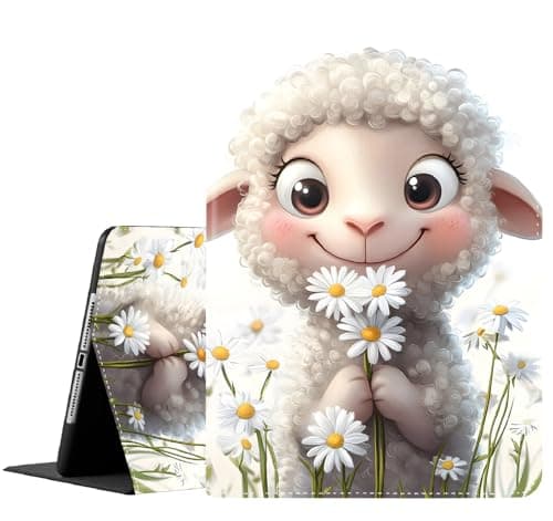 Case for Samsung Galaxy Tab A11 Plus/A9 Plus 2025/2023 5G 11 Inch, Slim Folding Stand Cover with Auto Wake/Sleep for Galaxy Tab A11+/A9+ 11 Inch ，Animal Cute Sheep