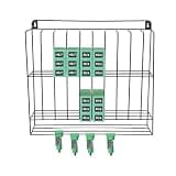 JOMCYDM Hair Color Organizer for Salon 2 Tiers Large Metal Hair Color Tube Storage Rack Wall Mounted Hanging Salon Shelves for Beauty Home Spa, Black