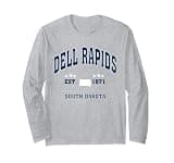 Dell Rapids South Dakota SD Throwback Vintage Athletic Long Sleeve T-Shirt
