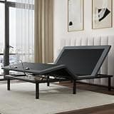 Amacv OS4 Black and Grey Twin XL Adjustable Bed Base with Head and Foot Position Adjustments