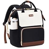 LOVEVOOK Laptop Backpack for Women with Giant Tumbler Holder Pocket, 15.6 inch Travel Work Backpack Purse for Nurse Teacher, Waterproof School Bag College Bookbag Cute Casual Daypack for Girls