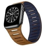 Bisikor Compatible with Apple Watch Band 42 (Series11/10) 41 40 38mm, Double Sided Wearable Soft Breathable Replacement Loop Strap for iWatch SE Series 11 10 9 8 7 6 5 4 3 (Brown/Indigo)