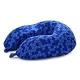 OFCRVA Travel Pillow Memory Foam Neck Support for Airplane, Car, Office, withStrap Soft Washable Cover