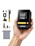 AstroAI Bike Pump, 12s Fast Inflate Electric Bicycle Pump, 150PSI Tire Inflator Portable Air Compressor with Tire Pressure Gauge & LED Light, L10 Mini Air Pump Suitable for Car Tires,Bikes,Motorcycles