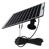 5W Solar Panel 4, 3, 3, 2 - Monocrystalline with Cable, Weatherproof Security Supply Kit(Black)