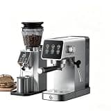 AMZCHEF Espresso Machine 20 Bar & Burr Coffee Grinder with 45 Precision Settings