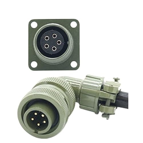 1/5 Sets 5 Pin Automotive Connector Male Female Aviation Plug MS3106A-14S-5S/P MS3102 MS5015(Gold,1 Set)