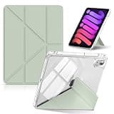 Case for Honor Pad X9a/X9 Pro Tablet 11.5 Inch with Pencil Holder, Multi-Angle Trifold Folding Folio Stand Cover with Clear Back Shell, Auto Wake/Sleep Light Green