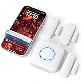 WiFi Door Sensor Chime, Smart Door Open Alert Window Sensor for Business/Home/Kids Safety, Real-Time App Notification, 500ft Range, 32 Melodies, 5 Volume Levels, Window Contact Sensor Alarm Kit