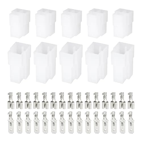SG Store 5Sets 3 Way Motorcycle Male Female Electrical Wiring Multi-Connectors with 6.3mm Terminals Suitable for Most Motorcycles