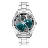 FodPand Mens Stainless Steel 3-Hand Analog Watch Easy Reader 40mm Dial