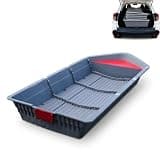 Portable Modular Boat for 1-2 Persons, Folding Fishing Boat with Bow Air Chamber & Outboard Hanging Plate, Hard Shell Boat for Fishing, Hunting, Camping, Lake Recreation & Tender Boat Use (Gray)