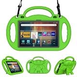 Sanyetral Shockproof Kids Tablet Case with Handle and Bracket, Incompatible with TCL Remarkable Nokia -Green