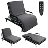 Legendstone Adjustable Hospital Bed for Seniors with Mattress,Electric Lift Bed,Adjustable Bed Base with Remote,Fall-Safe Frame,Head&Foot Incline,Safe Standing/Lying Aid/Sitting,Twin