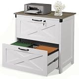 DEVAISE 2 Drawer Wood File Cabinet (White, 19.68" D x 31.33" W x 29.92" H)