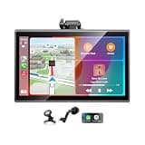 Topexplore 7" Wireless Apple CarPlay and Android Auto Screen with Magnetic Mount, Portrait/Landscape Switch, Portable Car Stereo with Bluetooth, Mirror Link, GPS, OTA Update
