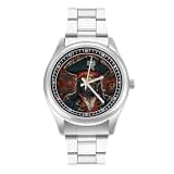 NTVOWPZO Three-Hand Analog Stainless Steel Watches for Men Easy Reader