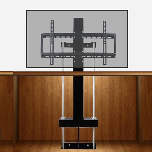 ZGLINMZ Wall Mounted TV Bracket Electric TV Lift, Suitable for 37-75 Inch Flat Screen TVs Weighing Up to 75 Kilograms