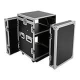 10U PA DJ Rack Speaker Cabinet, AV Rack Stand with Caster Wheels,Component Rack Cabinet Network & Stereo Rack Universal Network Server Case for Recording Studios, Home Theaters, KTV, Wedding Parties