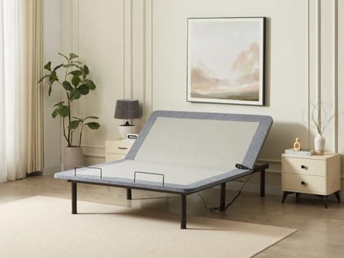 Smart Flex FLEXBED USA SF30 Adjustable Bed Base with Head Articulation, 1000 lb Capacity, Metal Frame, No-Tool Assembly, Gray (Queen (U.S. Standard))