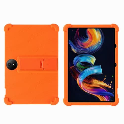 QYiiD Case for TCL NxtPaper 11 Plus11.5 inch (9469x), Light Weight Silicone Kids Friendly Soft Shock Protective Foldable Stand Cover for TCL NxtPaper 11 Plus, Orange