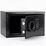 [𝟐𝟎𝟐𝟔 𝟑𝟓-𝐌𝐢𝐧 𝟏𝟕𝟎𝟎°𝐅] Fireproof Safe for Home, Small Security Safe Box with Alarm System and Sensor LED Light, Fire Proof safes for Cash, Passport, Jewelry and Important Documents