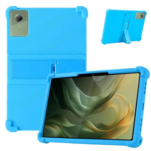 for Motorola Moto Pad (2026) Tablet Case 11Inch, Shockproof Four Corner Airbag Protection,Soft Silicone Edge Cover with Built-in Stand,Heavy Duty Protective Sleeve,Sky Blue