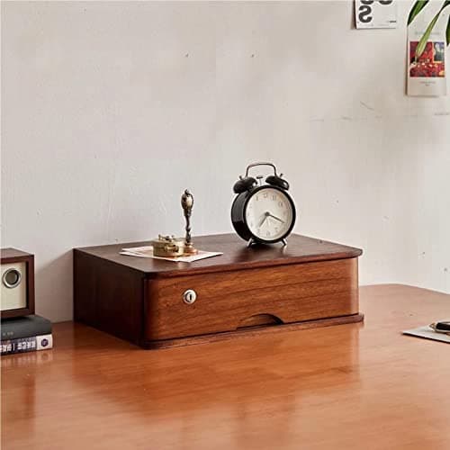 EliteBloom Desktop File Cabinet - Solid Wood Storage Box - Desktop Organizer, Solid Wood Storage Box Small Chest of Drawers Put A4 Paper, Small Chest of Drawers Put A4 Paper (D 1 Drawer)
