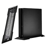 Chenkxin Vertical Stand for PS4 Slim, Built-in Cooling Vents and Non-Slip Feet Steady Base Mount Holder for PlayStation 4 Slim Console, Black