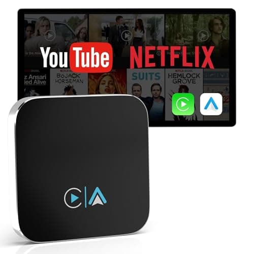 2-in-1 Carplay Wireless Adapter, Wireless Apple & Android Auto Adapter, 2026 Magic Video AI Box Streaming Dongle Support Netflix/YouTube/TF Card, Only Fits for OEM Wired CarPlay Cars