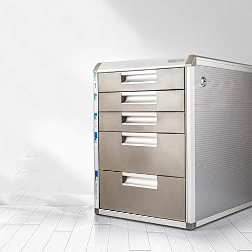File Cabinet, 5-Tier Desktop File Storage Cabinet, Office Data Storage, with Lock B